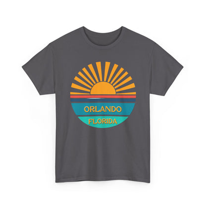 Orlando Florida Sunset T-Shirt – Retro Sunburst Vacation Tee