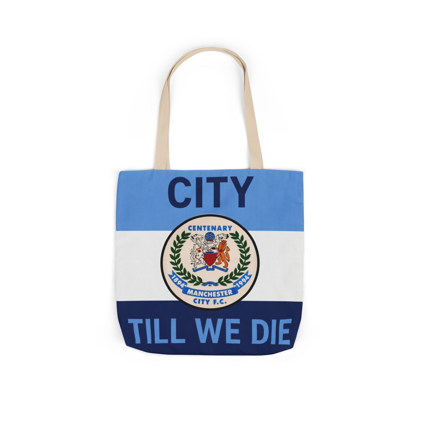 City Till We Die Canvas Tote Bag — Football Fan Flag Tote