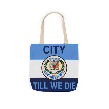 City Till We Die Canvas Tote Bag — Football Fan Flag Tote
