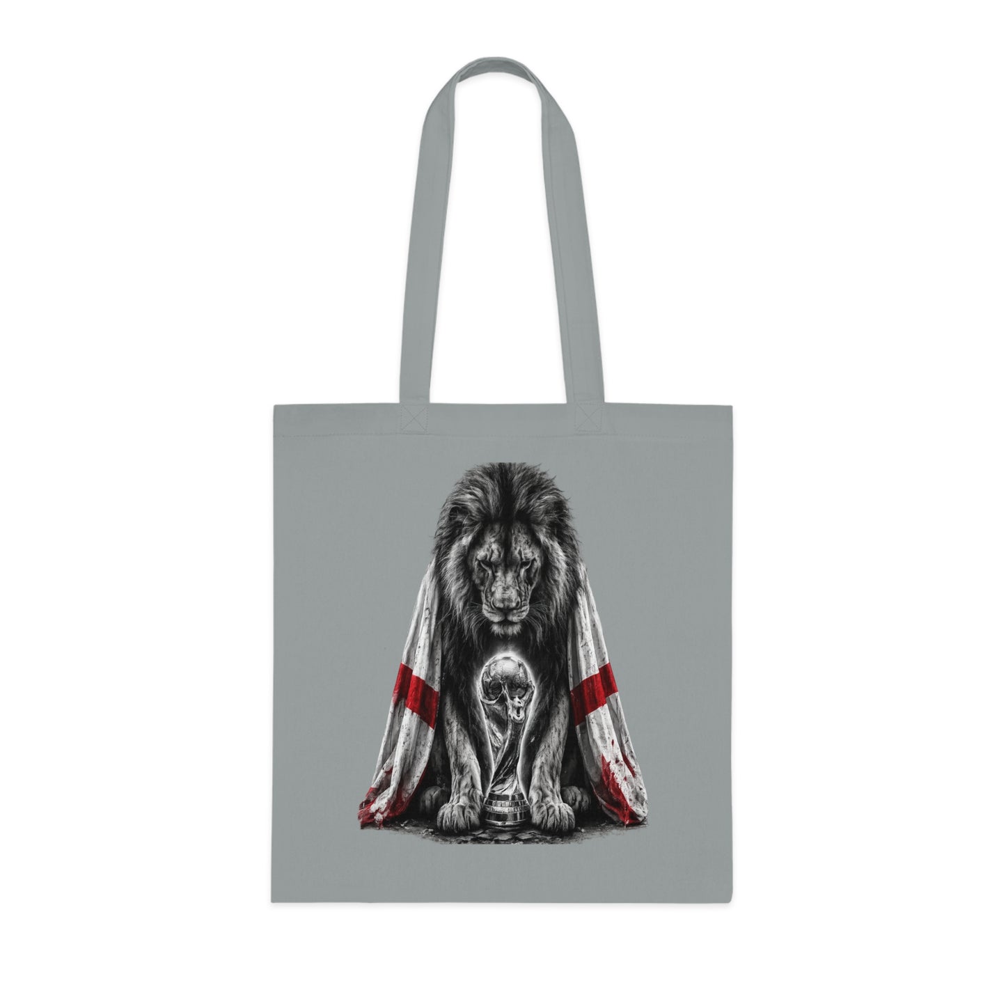 England Lion Tote Bag – Protective Lion Illustration Cotton Tote