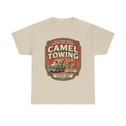 Camel Towing Tee — Vintage Desert Tow Truck Graphic T-Shirt