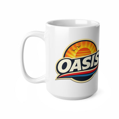 Oasis Sunrise Ceramic Mug — 11oz & 15oz Coffee Cup
