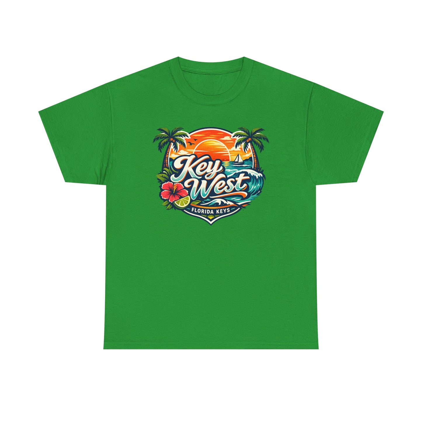 Key West Florida Keys T‑Shirt — Tropical Sunset Palm Beach Souvenir Tee