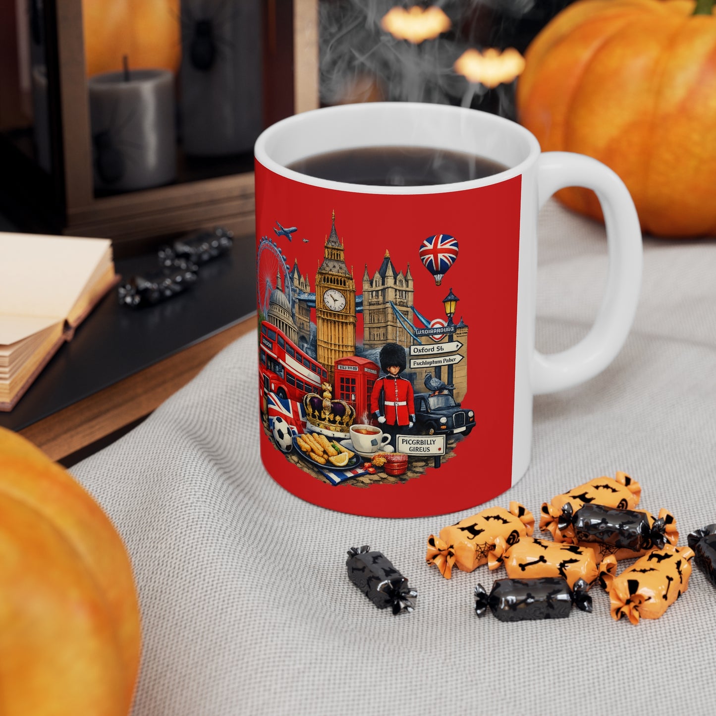 London Icons Coffee Mug — Red 11oz/15oz Ceramic Souvenir
