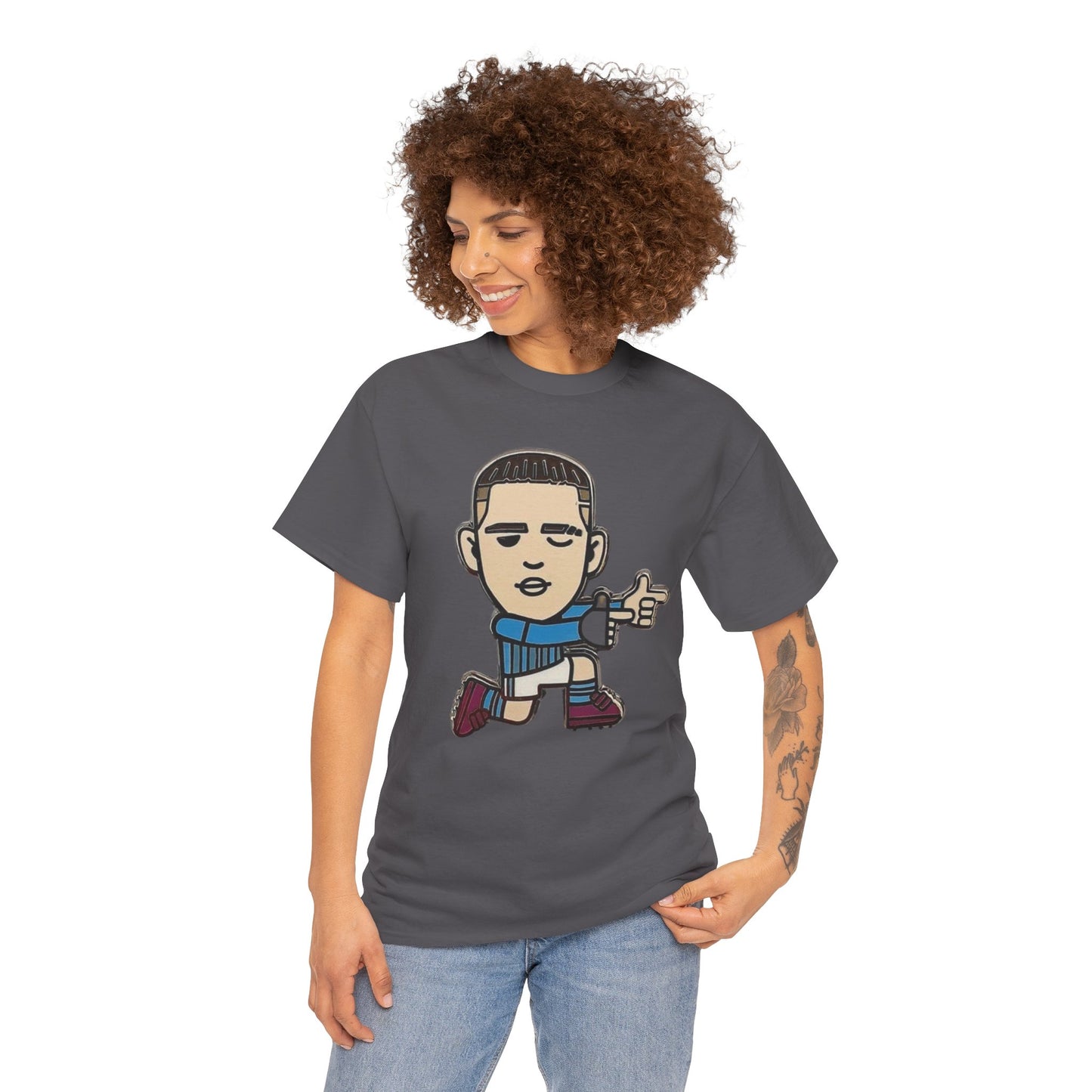 Phil Foden Cartoon Dance Pose Tee - Funky Character Graphic T-Shirt
