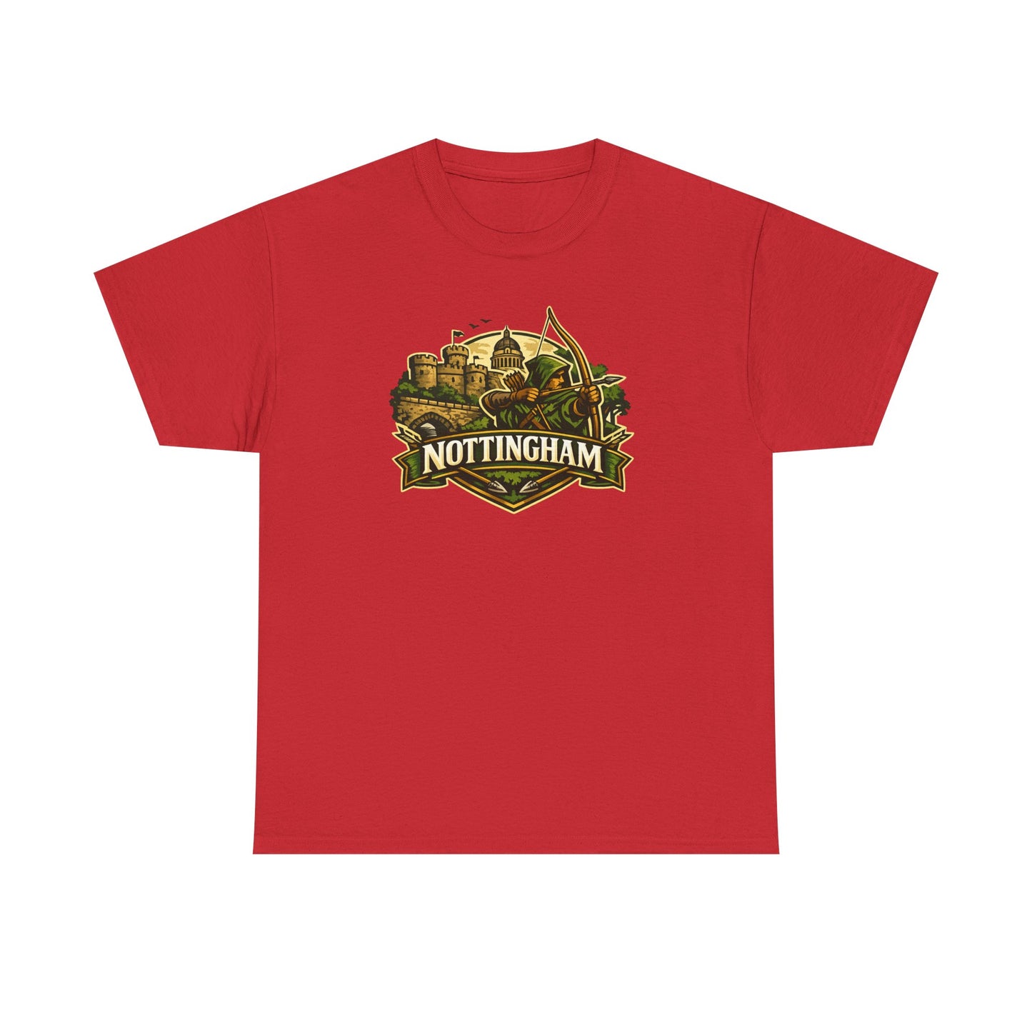 Nottingham Vintage Crest T-Shirt — Robin Hood Castle Travel Tee