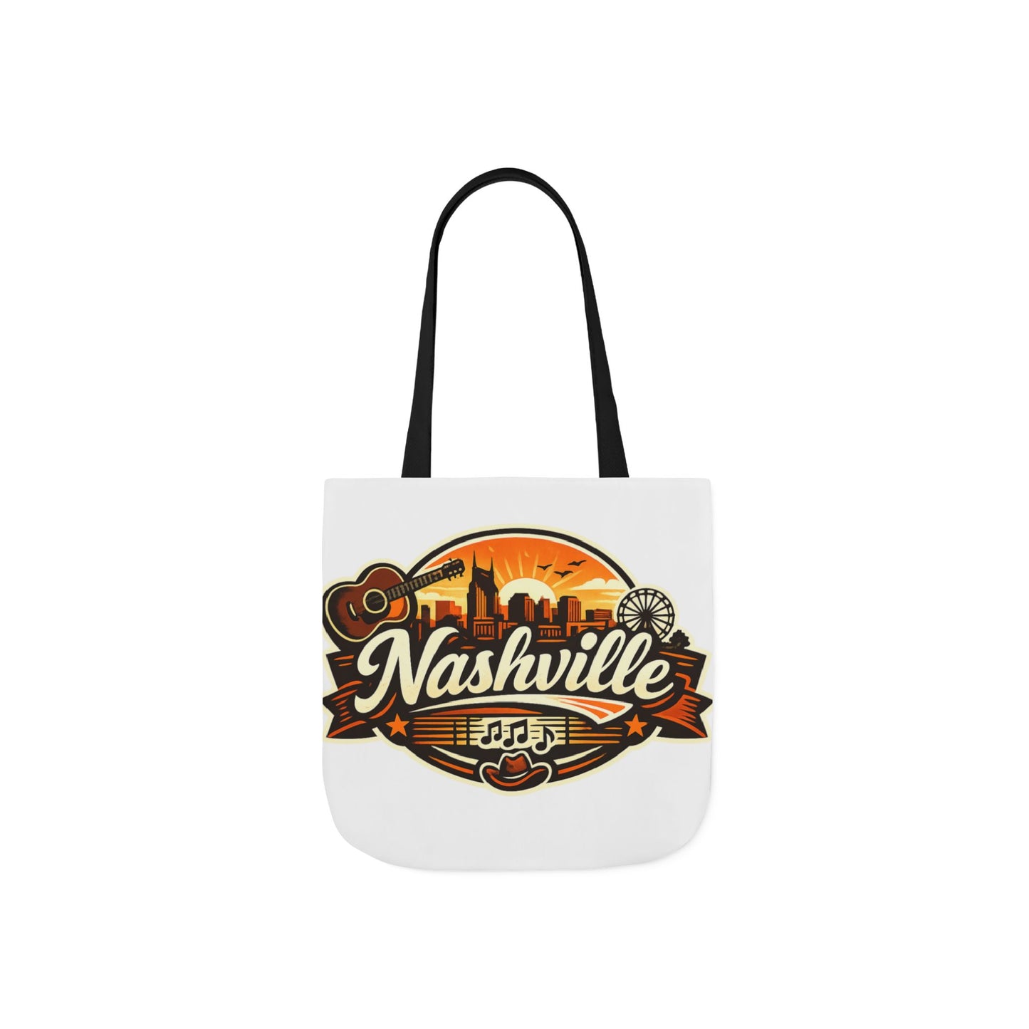 Nashville Sunset Tote Bag — Country Music Skyline Canvas Tote