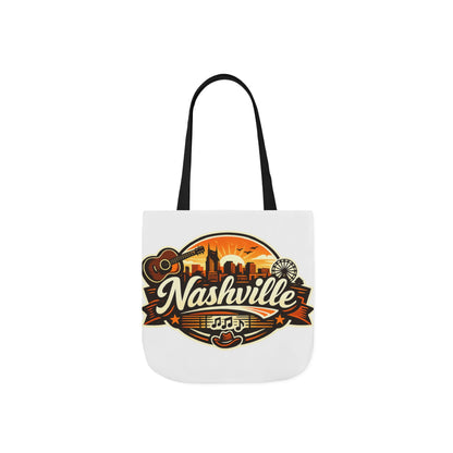 Nashville Sunset Tote Bag — Country Music Skyline Canvas Tote