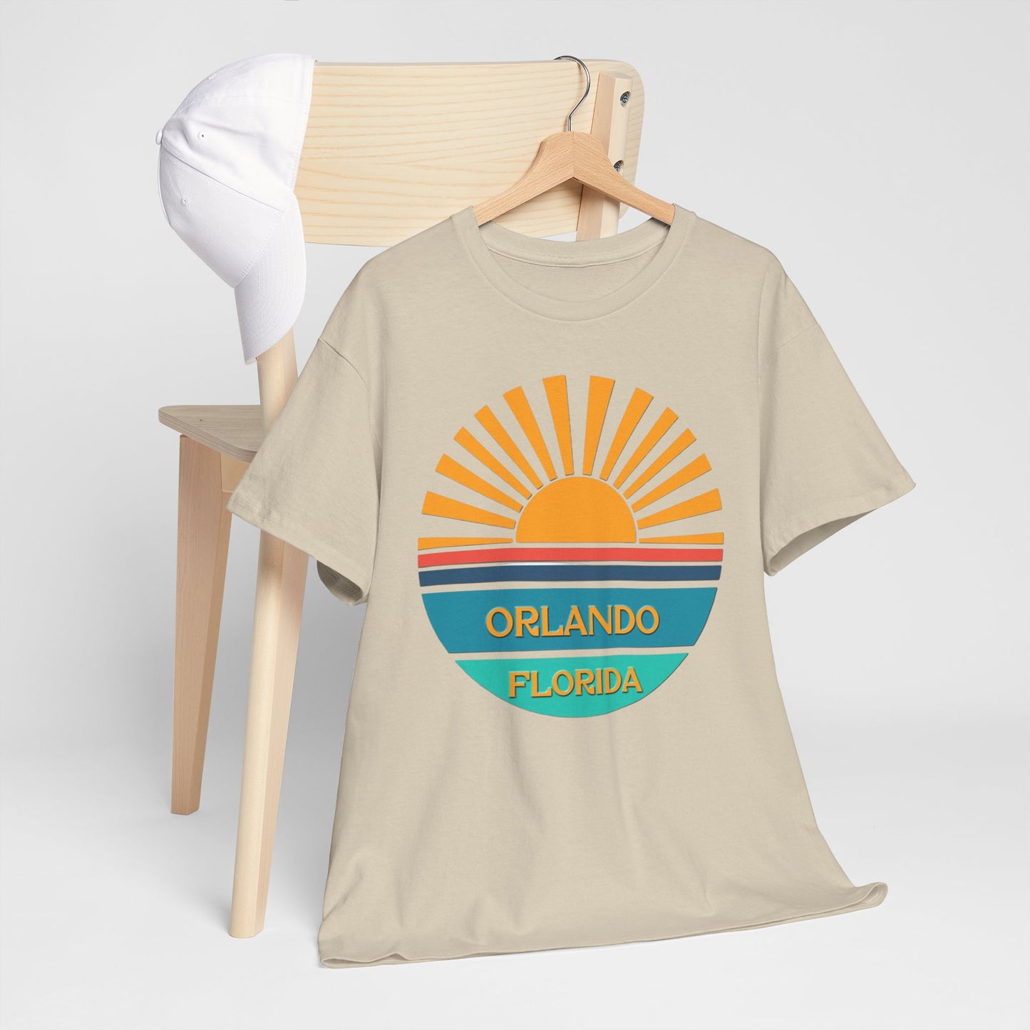 Orlando Florida Sunset T-Shirt – Retro Sunburst Vacation Tee
