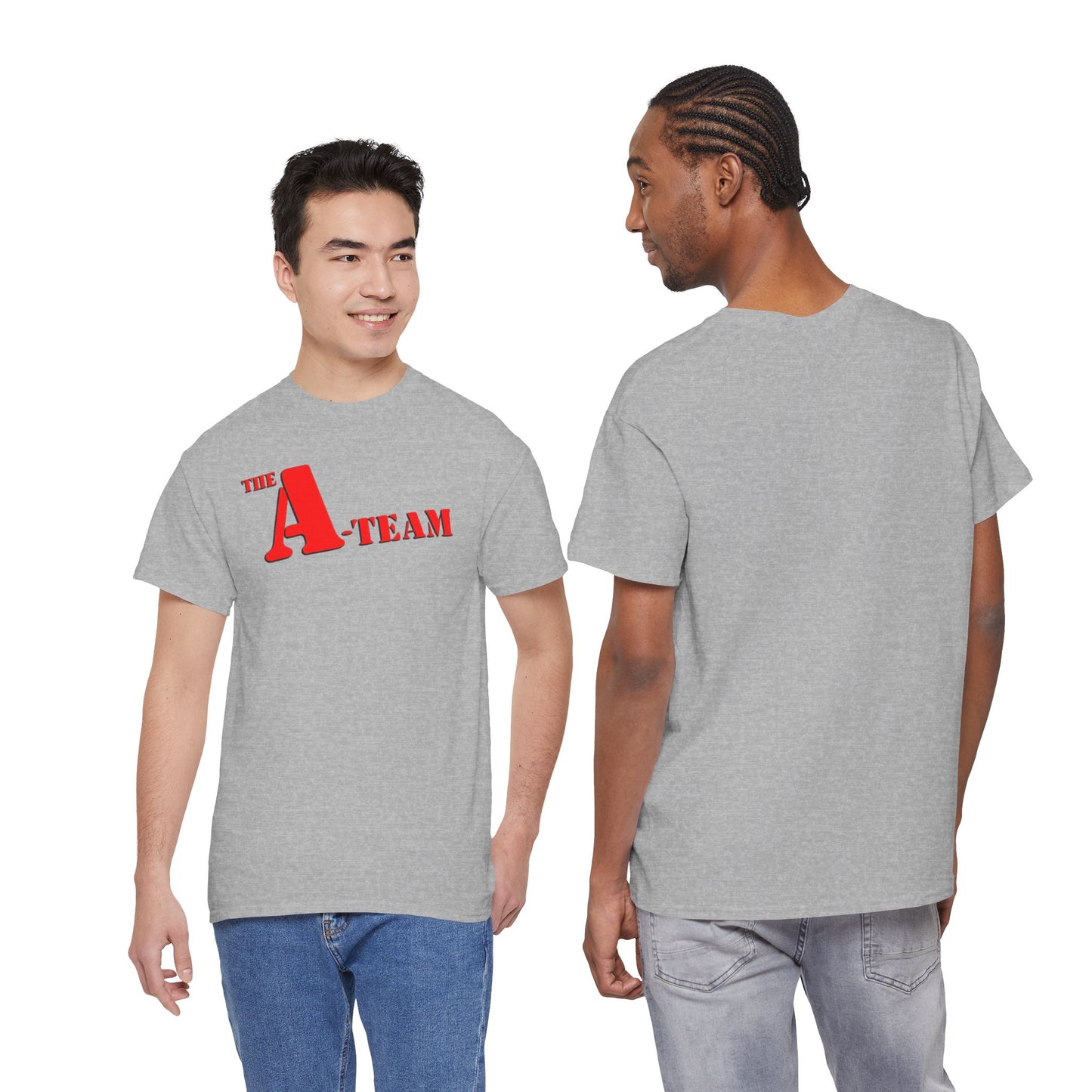A-Team Graphic Tee — Retro Red Logo Vintage Crew T-Shirt
