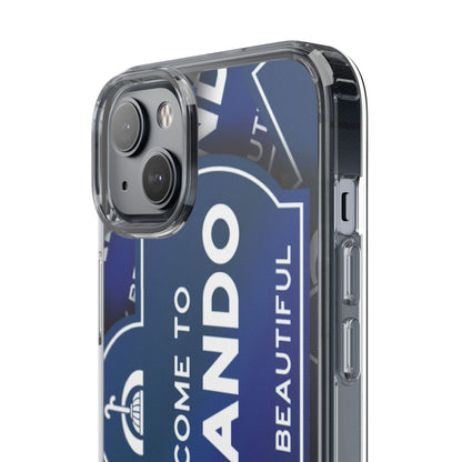Orlando Clear Phone Case — "Welcome to Orlando" City Sign Design