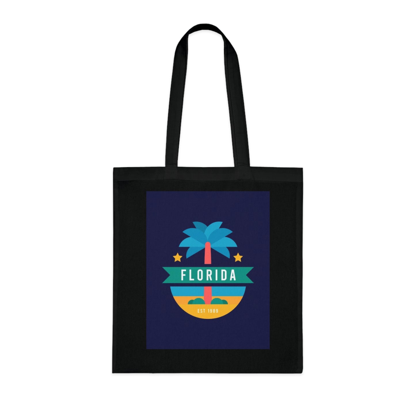 Florida Palm Beach Tote Bag – Retro State Travel Cotton Tote
