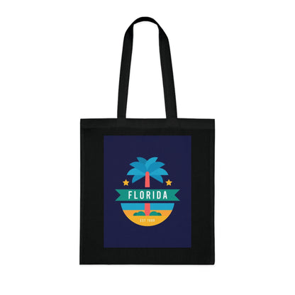 Florida Palm Beach Tote Bag – Retro State Travel Cotton Tote