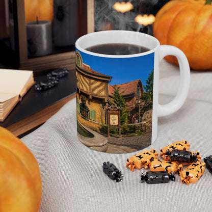 Gaston's Tavern Fountain Photo Mug — 11oz/15oz Ceramic Coffee Cup