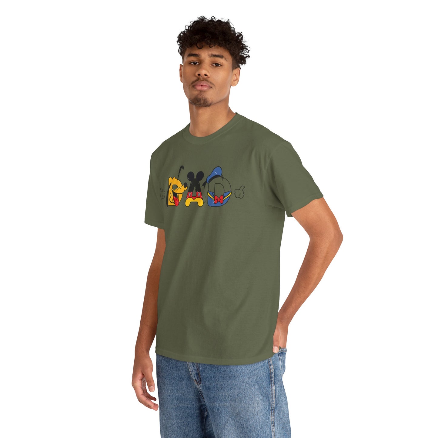 Disney Dad Character Graphic Tee — Playful Colorful Character Icons T-Shirt