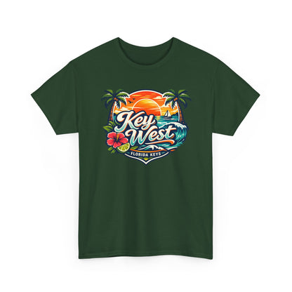Key West Florida Keys T‑Shirt — Tropical Sunset Palm Beach Souvenir Tee