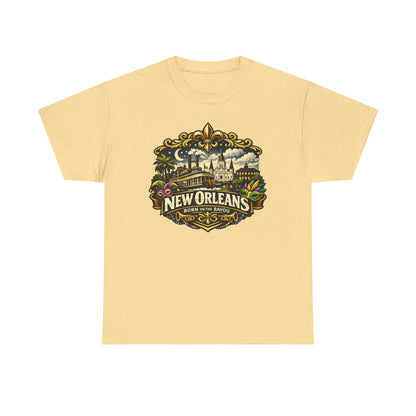 New Orleans Vintage Badge Tee — Crescent City Souvenir T-Shirt