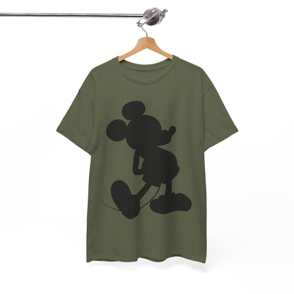 Mickey Mouse Silhouette Graphic Tee — Retro Cartoon Shadow T-Shirt