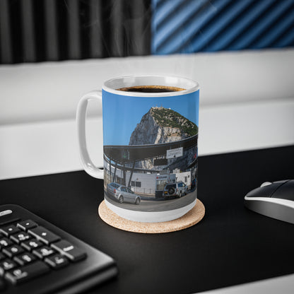 Gibraltar Rock Scenic Ceramic Mug – 11oz/15oz Travel Landmark Coffee Cup