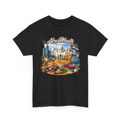 Abu Dhabi Landmark Collage T-Shirt — UAE Travel Souvenir Tee