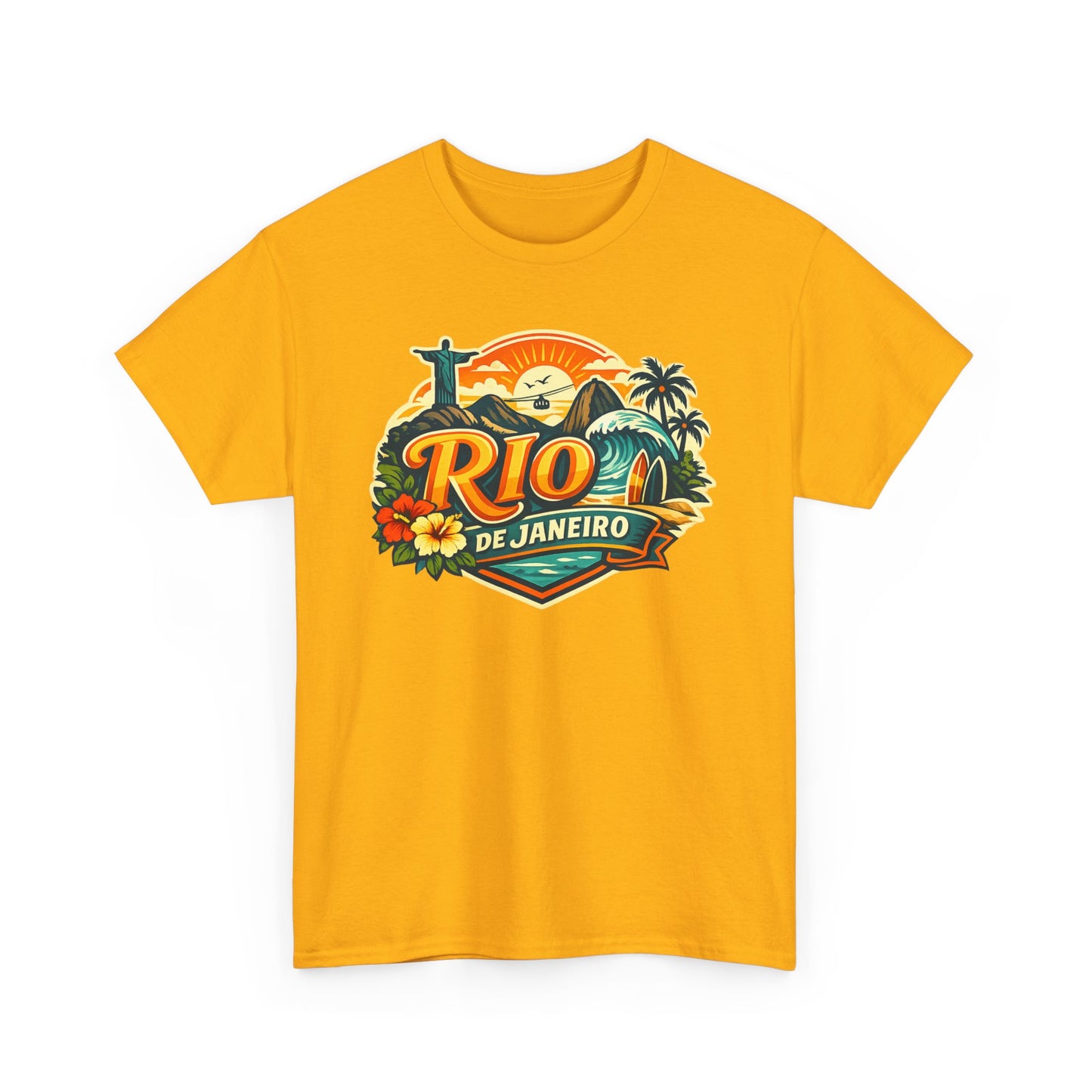 Rio de Janeiro Vintage Travel Tee – Tropical Sunset Beach T‑Shirt