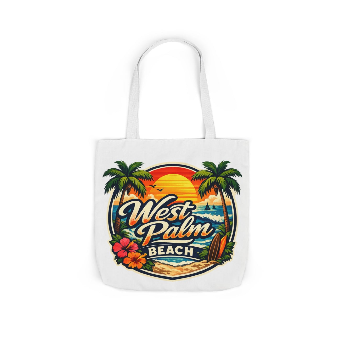 West Palm Beach Vintage Sunset Tote
