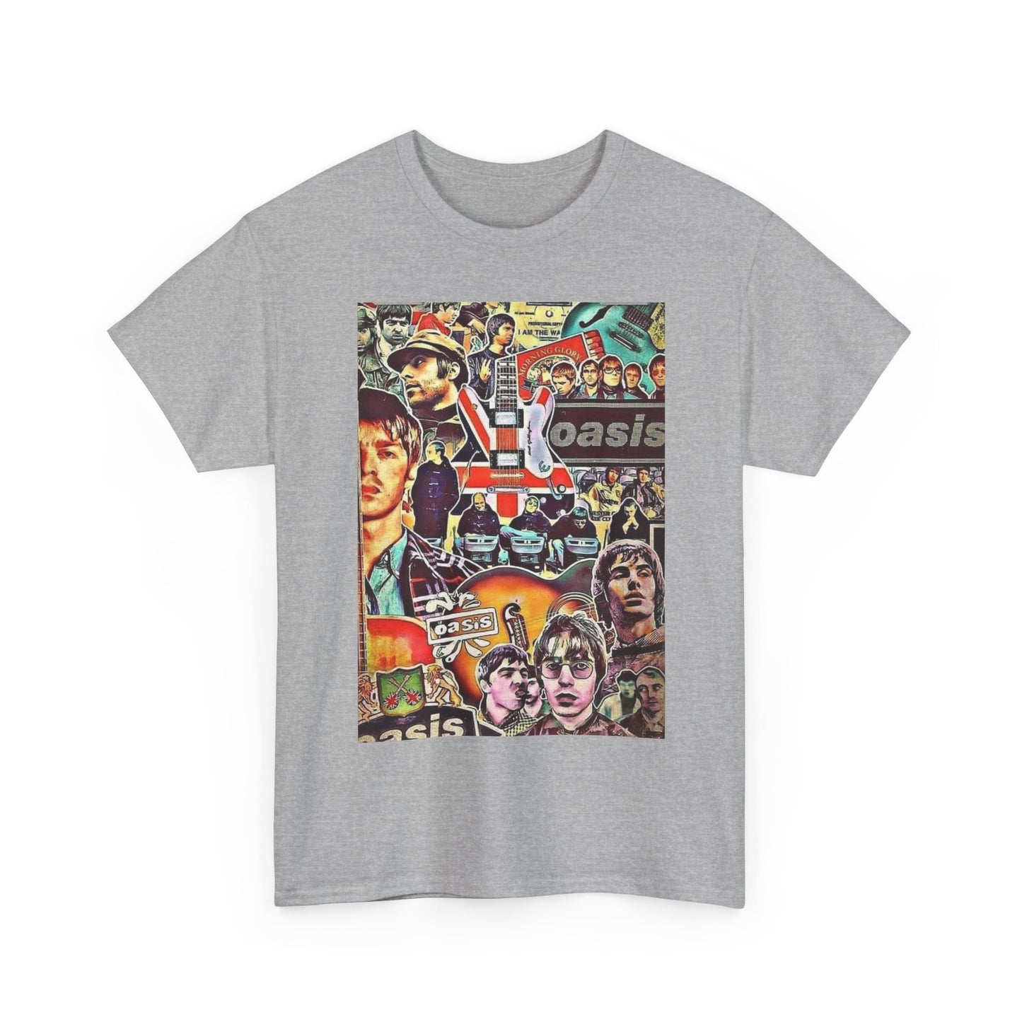 Oasis Collage T-Shirt – Retro Britpop Band Graphic Tee