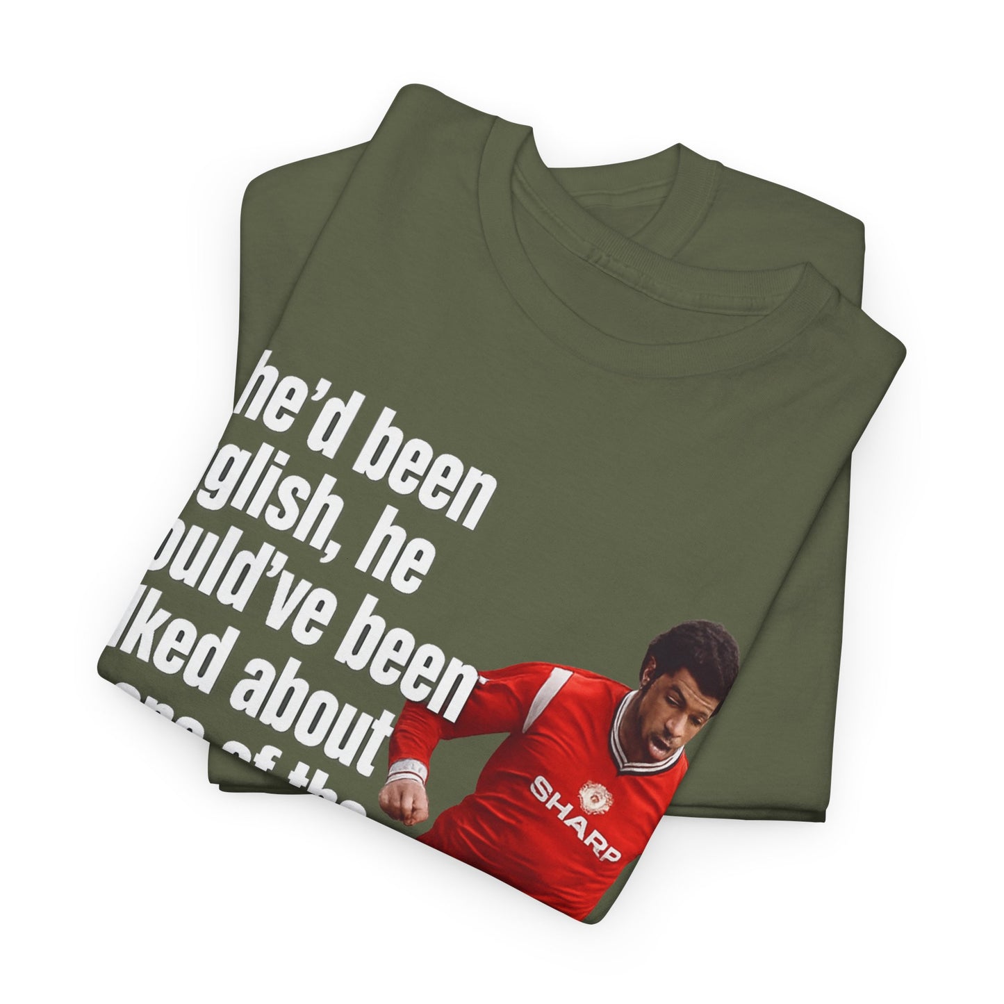 Vintage Football Tee — 'if he'd been English...' Roy Keane on Paul McGrath Quote Shirt