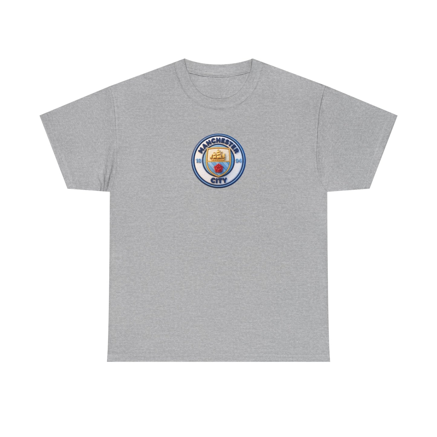 Manchester City Crest Unofficial 3D T-Shirt — Minimal Soccer Logo Tee