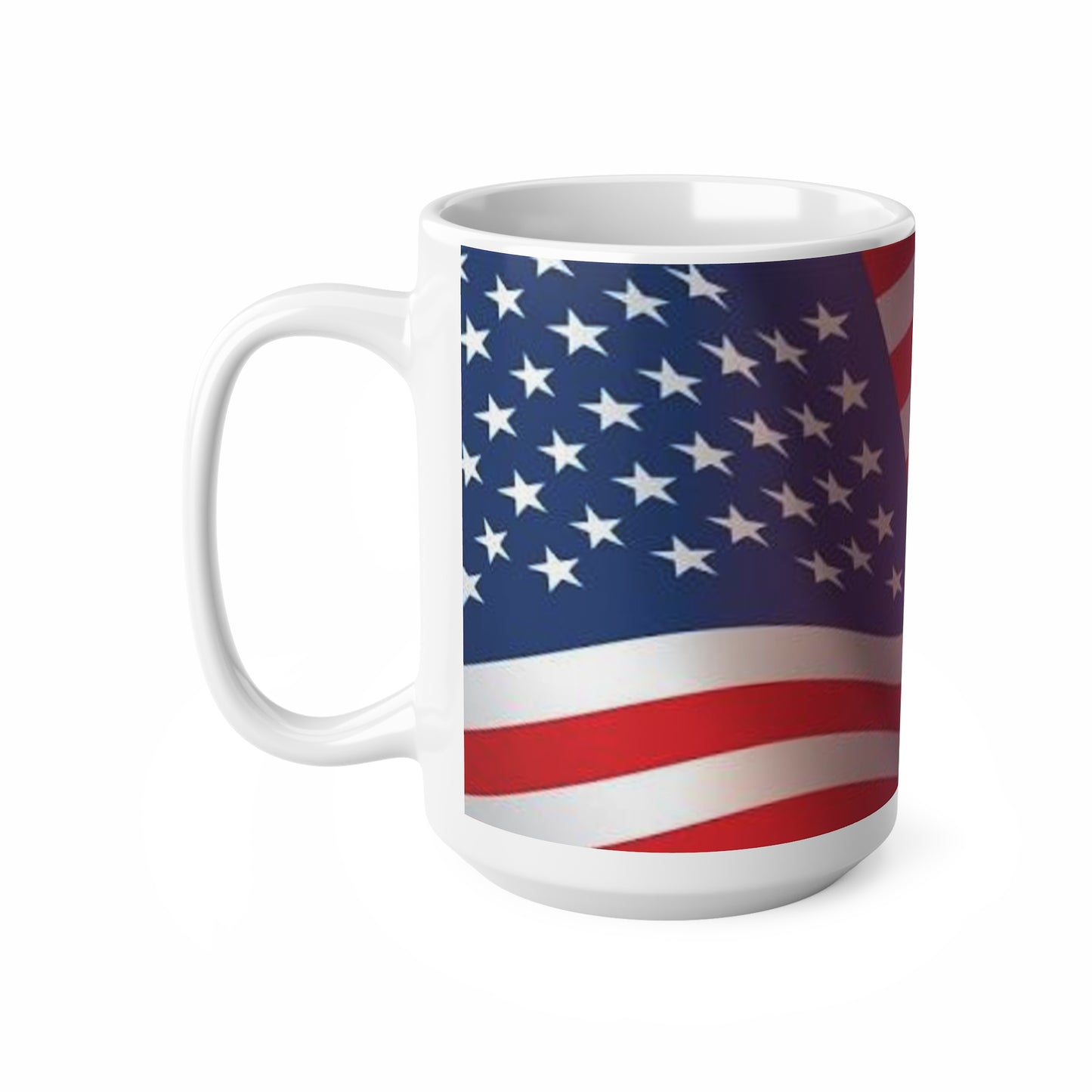 Memorial Day Ceramic Coffee Mug – American Flag “Remember and Honor” 11oz/15oz