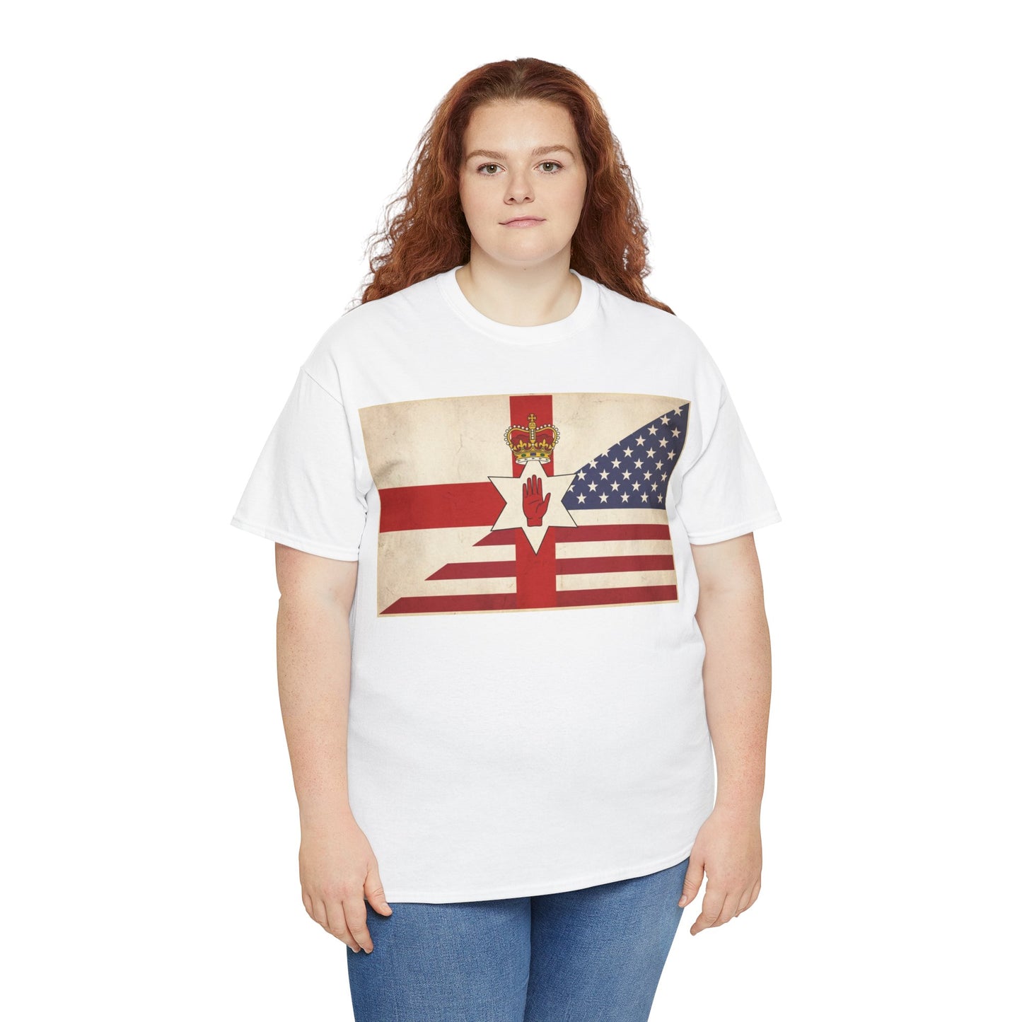 Northern Ireland + American Flag Tee — Vintage Graphic Shirt