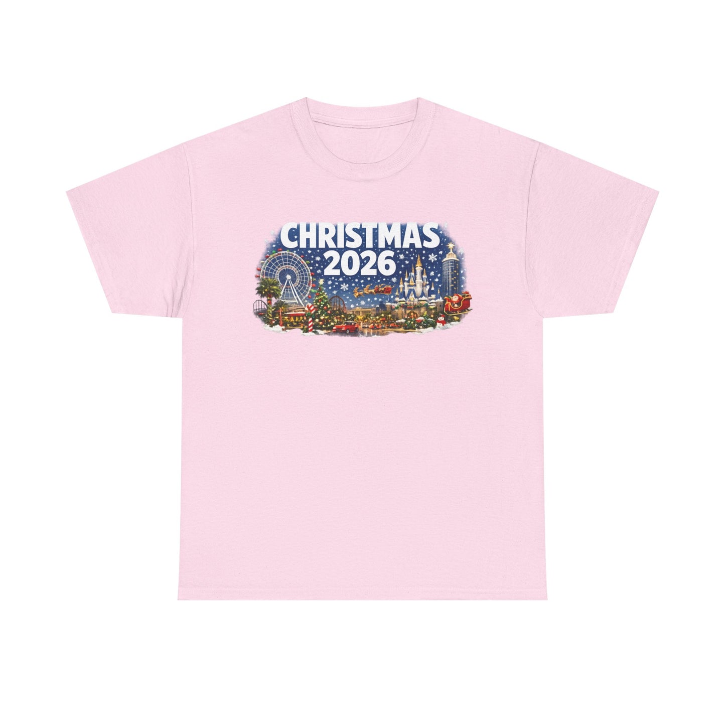 Christmas 2026 Holiday Tee — Festive Winter Village Graphic T-Shirt