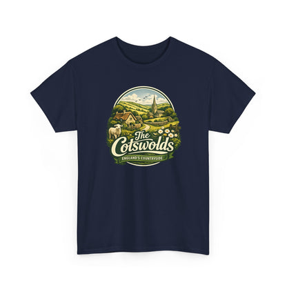 Cotswolds Vintage Landscape T‑Shirt — The Cotswolds Countryside Tee