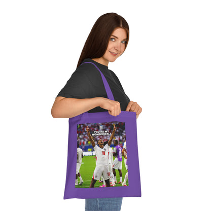 Jude Bellingham England Celebration Cotton Tote — "You're My Wonderwall" Stadium Photo Bag