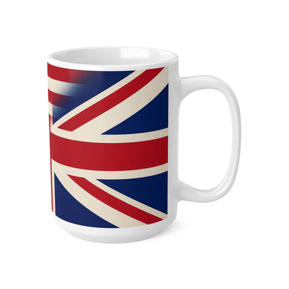 USA & UK Flag Ceramic Coffee Mug — Dual American & British Flag 11oz/15oz