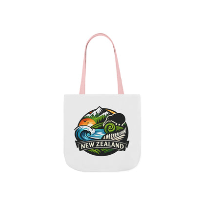 New Zealand Scenic Tote Bag — Kiwi, Mountains & Waves Canvas Tote
