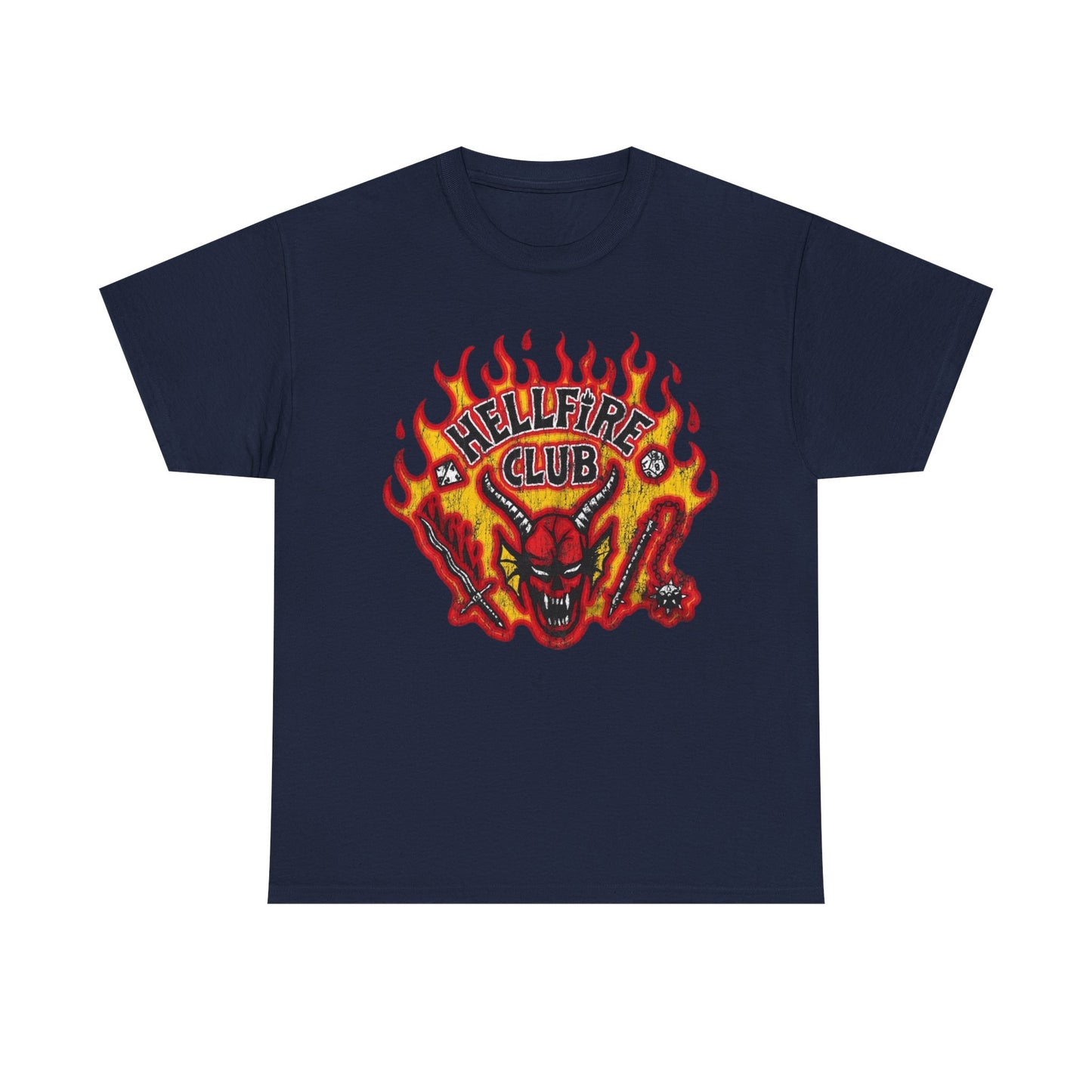 T-Shirt — "Hellfire Club" Fiery Devil Graphic Tee