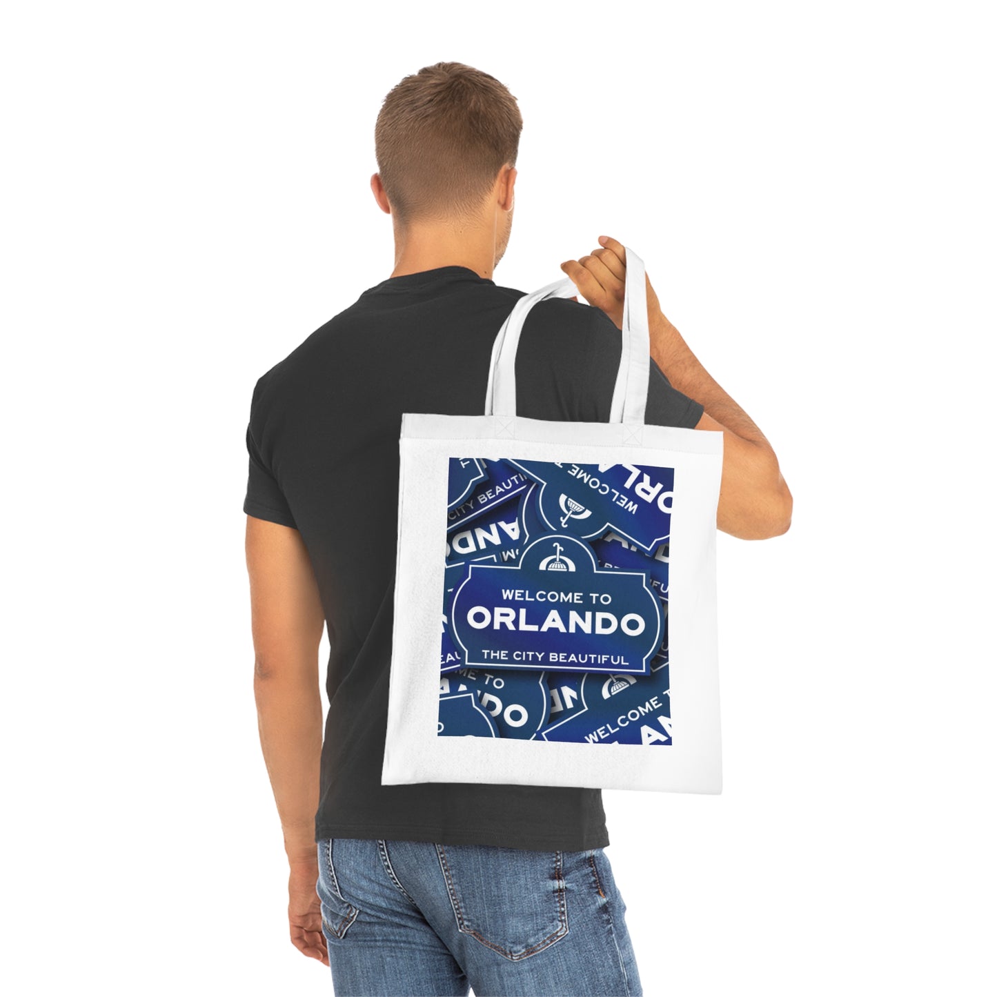 Orlando Souvenir Tote Bag – "Welcome to Orlando" City Beautiful Cotton Shopper
