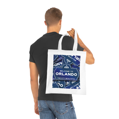 Orlando Souvenir Tote Bag – "Welcome to Orlando" City Beautiful Cotton Shopper