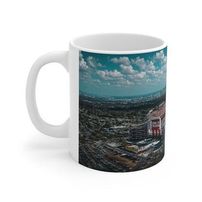Tampa Bay Raymond James Stadium Aerial Photo Mug – Skyline Coffee Cup (11oz & 15oz)