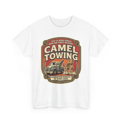 Camel Towing Tee — Vintage Desert Tow Truck Graphic T-Shirt
