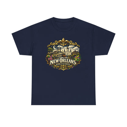 New Orleans Vintage Badge Tee — Crescent City Souvenir T-Shirt