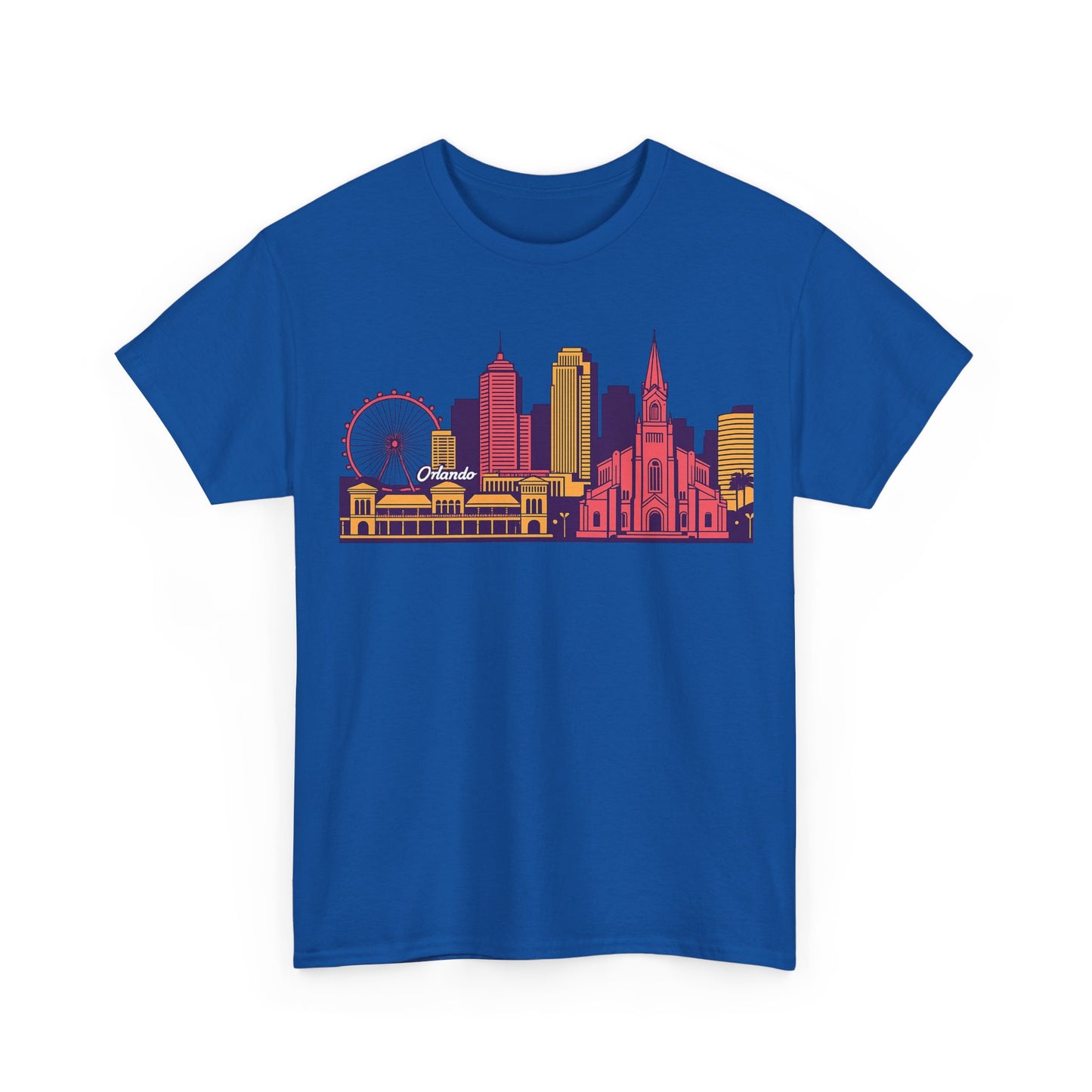Orlando City Skyline T-Shirt — Colorful Urban Landmark Graphic Tee