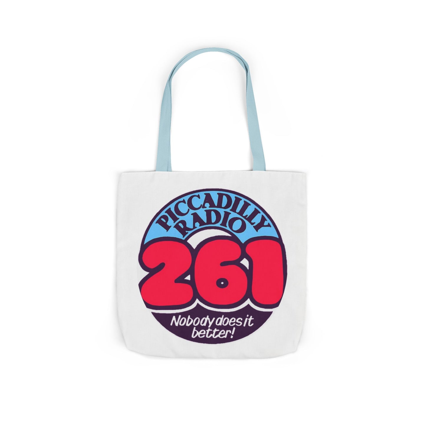 Tote Bag — Retro 'Piccadilly Radio 261' Vintage Logo Canvas Tote