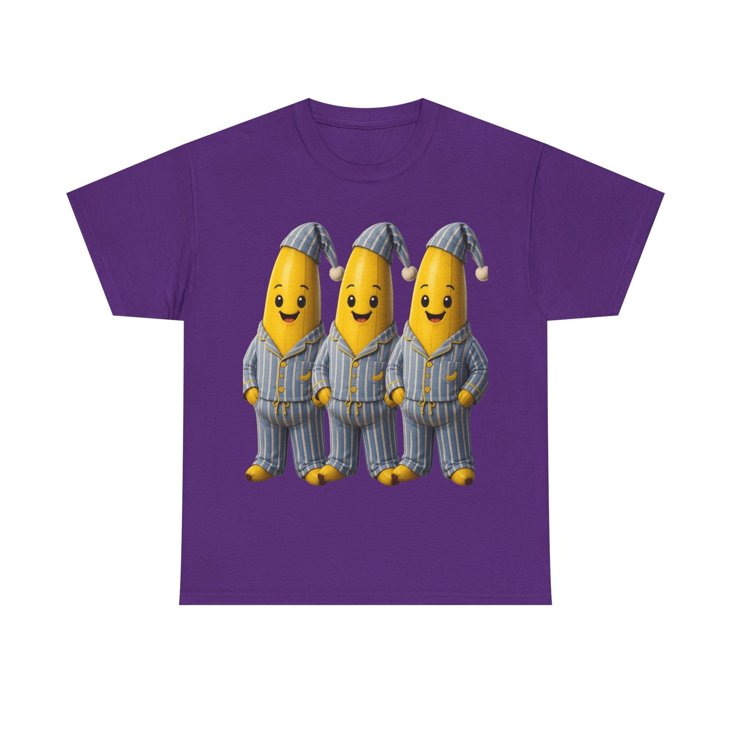 Bananas in Pyjamas – Three Smiling Bananas in Striped Pajamas Graphic T-Shirt