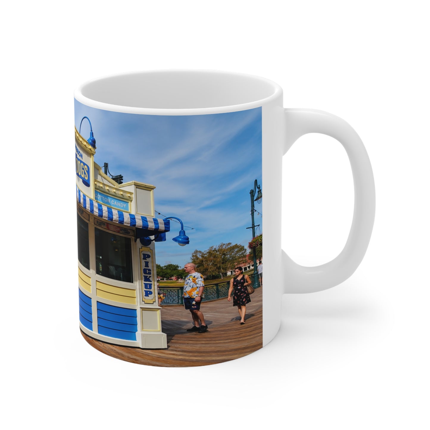 Disney's Boardwalk Blue Ribbon Corn Dogs Marina Snack Stand Ceramic Coffee Cup