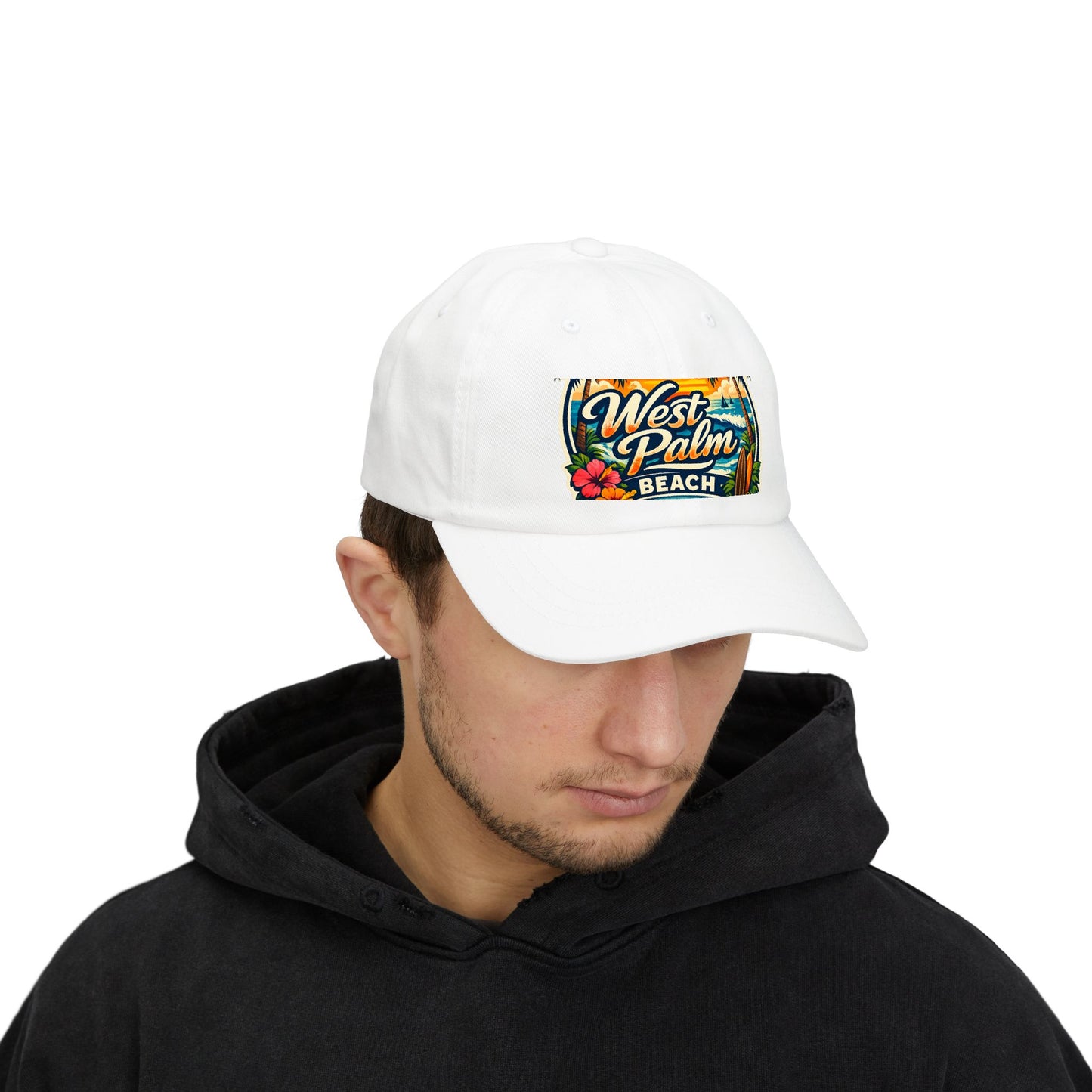West Palm Beach Dad Cap — Vintage Surfboard Floral Beach Hat