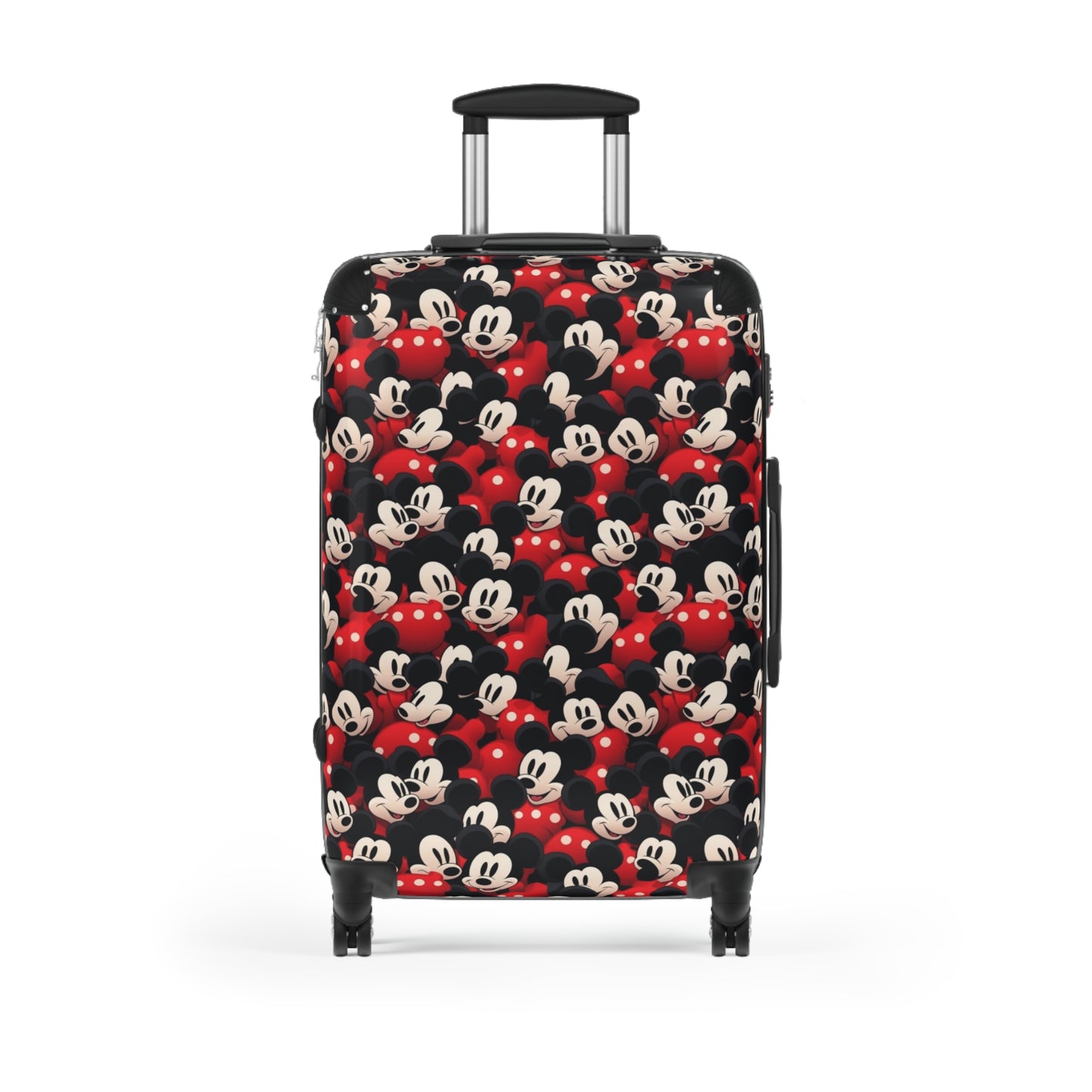 Mickey Mouse Pattern Carry-On Suitcase – Retro Disney Travel Luggage