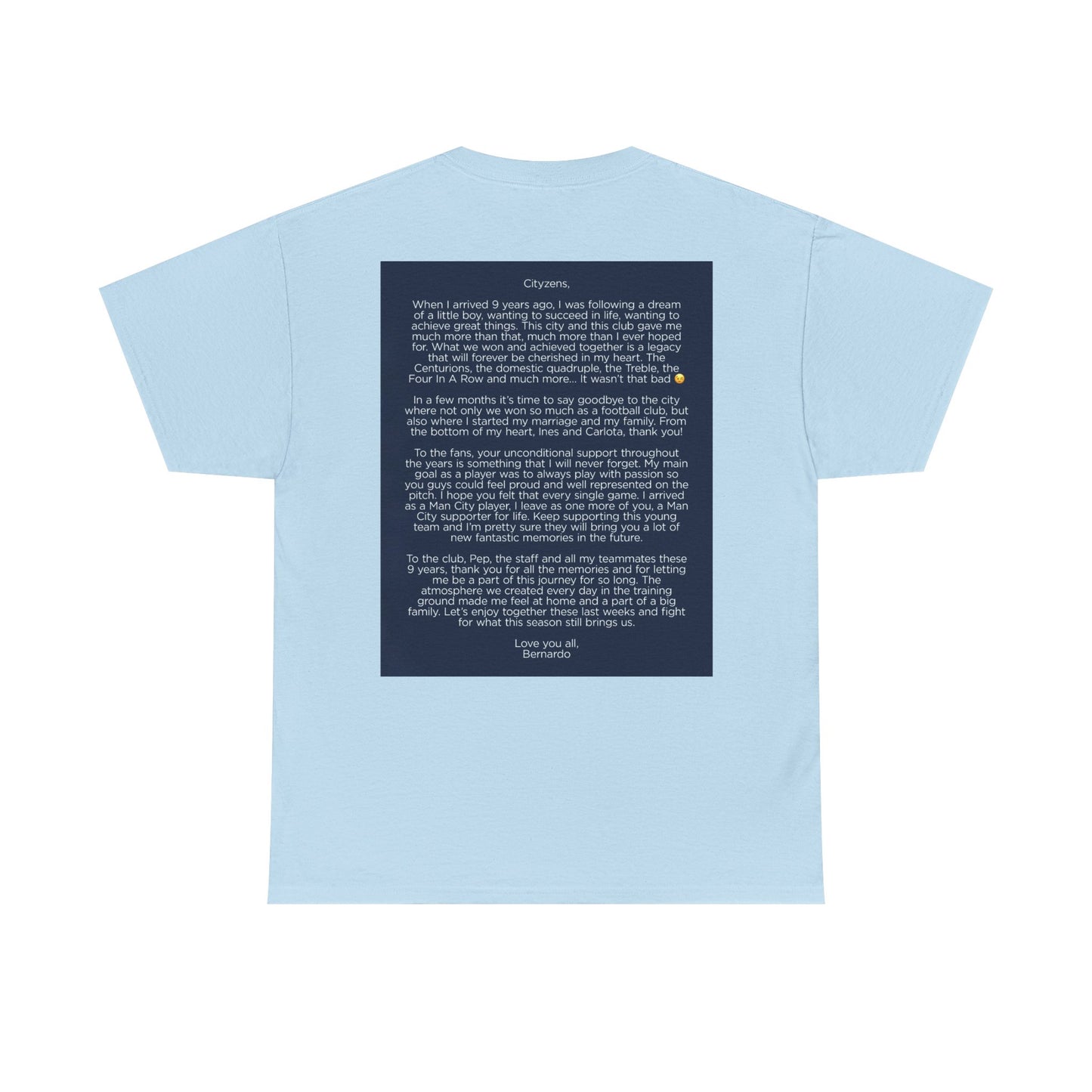 Bernardo Silva Tribute Tee – Inspirational Letter & Celebrating Goal Moment