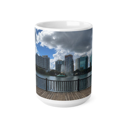 Orlando Lake Eola Waterfront Photo Mug – Scenic Lakefront Skyline Coffee Cup (11oz & 15oz)